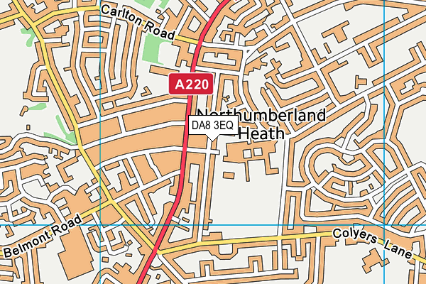 DA8 3EQ map - OS VectorMap District (Ordnance Survey)