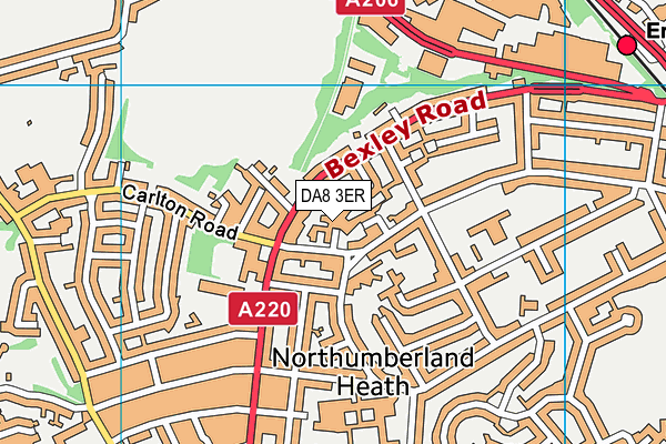 DA8 3ER map - OS VectorMap District (Ordnance Survey)