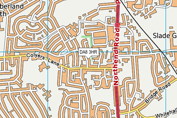 DA8 3HR map - OS VectorMap District (Ordnance Survey)