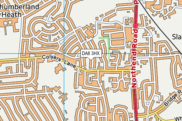DA8 3HX map - OS VectorMap District (Ordnance Survey)