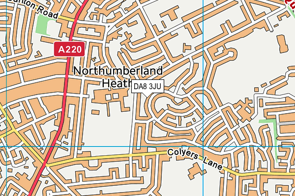 DA8 3JU map - OS VectorMap District (Ordnance Survey)