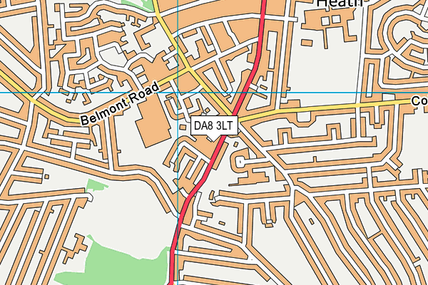 DA8 3LT map - OS VectorMap District (Ordnance Survey)