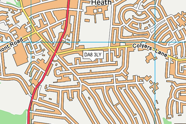 DA8 3LY map - OS VectorMap District (Ordnance Survey)