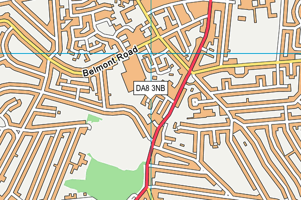 DA8 3NB map - OS VectorMap District (Ordnance Survey)