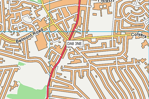 DA8 3NE map - OS VectorMap District (Ordnance Survey)