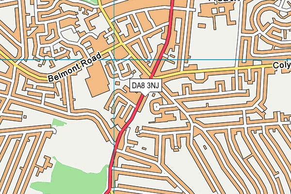 DA8 3NJ map - OS VectorMap District (Ordnance Survey)