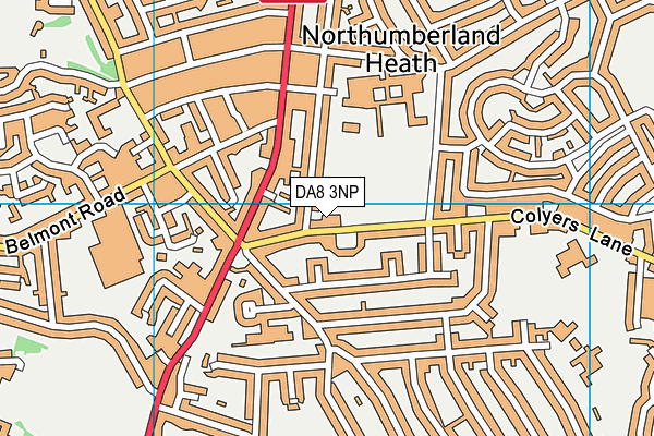 DA8 3NP map - OS VectorMap District (Ordnance Survey)