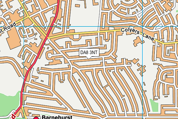DA8 3NT map - OS VectorMap District (Ordnance Survey)