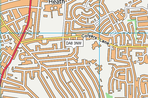 DA8 3NW map - OS VectorMap District (Ordnance Survey)
