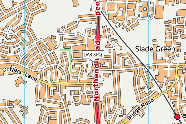 DA8 3PQ map - OS VectorMap District (Ordnance Survey)