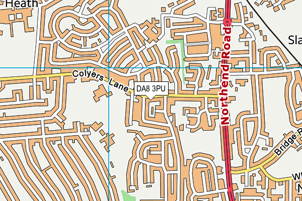 DA8 3PU map - OS VectorMap District (Ordnance Survey)