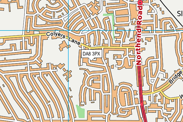 DA8 3PX map - OS VectorMap District (Ordnance Survey)