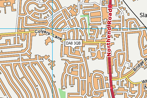 DA8 3QB map - OS VectorMap District (Ordnance Survey)