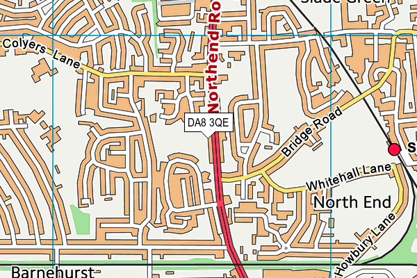 DA8 3QE map - OS VectorMap District (Ordnance Survey)