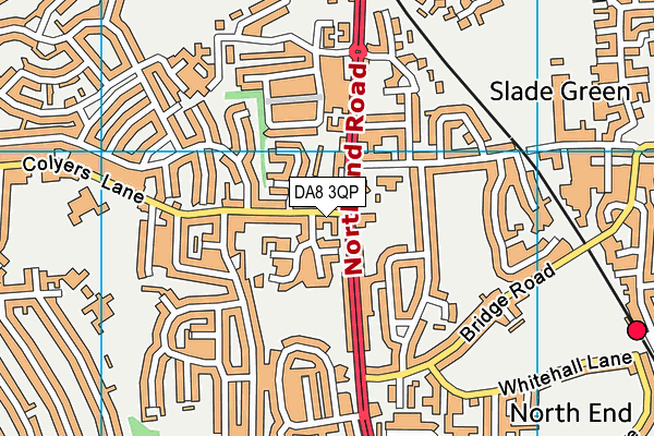 DA8 3QP map - OS VectorMap District (Ordnance Survey)