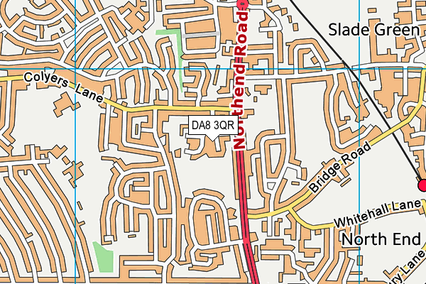 DA8 3QR map - OS VectorMap District (Ordnance Survey)