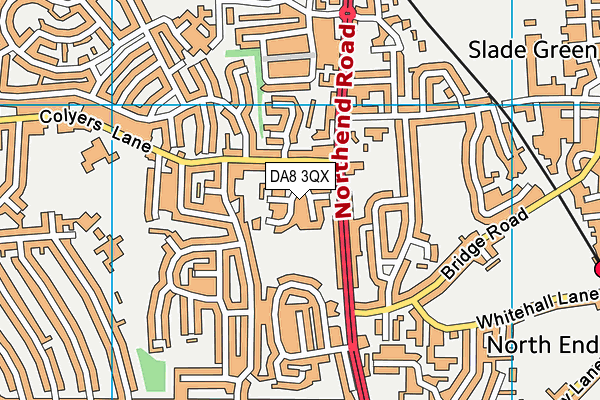 DA8 3QX map - OS VectorMap District (Ordnance Survey)