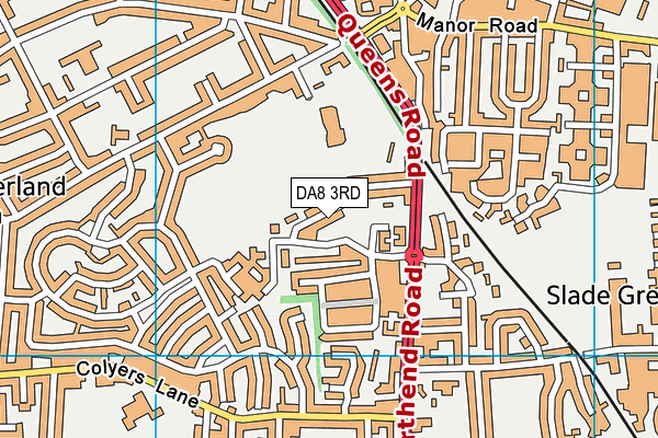 DA8 3RD map - OS VectorMap District (Ordnance Survey)