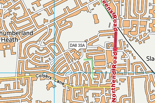DA8 3SA map - OS VectorMap District (Ordnance Survey)