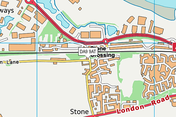 DA9 9AT map - OS VectorMap District (Ordnance Survey)