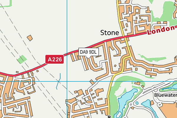 DA9 9DL map - OS VectorMap District (Ordnance Survey)