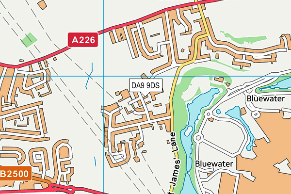 DA9 9DS map - OS VectorMap District (Ordnance Survey)