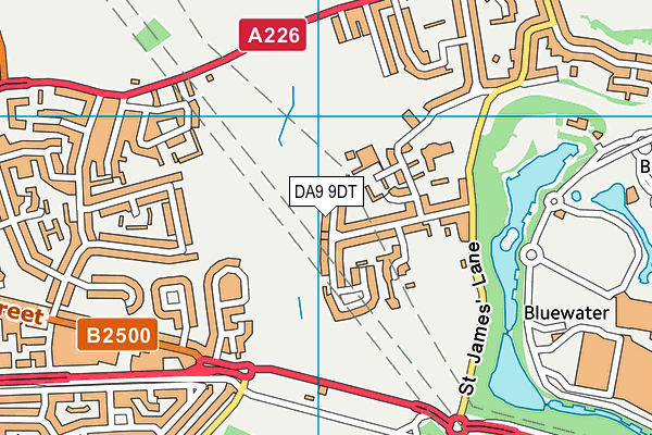 DA9 9DT map - OS VectorMap District (Ordnance Survey)