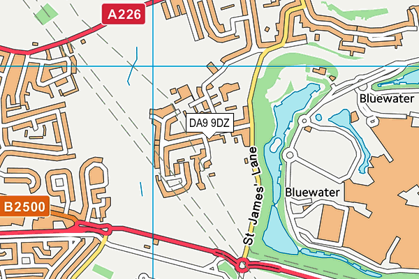 DA9 9DZ map - OS VectorMap District (Ordnance Survey)