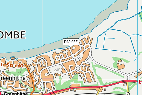 DA9 9FE map - OS VectorMap District (Ordnance Survey)