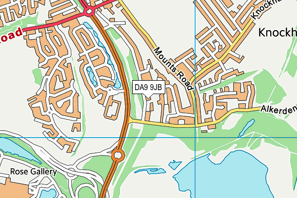 DA9 9JB map - OS VectorMap District (Ordnance Survey)