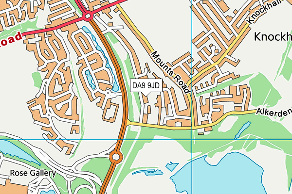 DA9 9JD map - OS VectorMap District (Ordnance Survey)