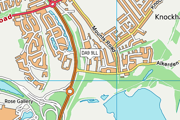 DA9 9LL map - OS VectorMap District (Ordnance Survey)