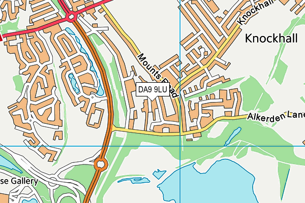 DA9 9LU map - OS VectorMap District (Ordnance Survey)