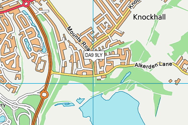 DA9 9LY map - OS VectorMap District (Ordnance Survey)