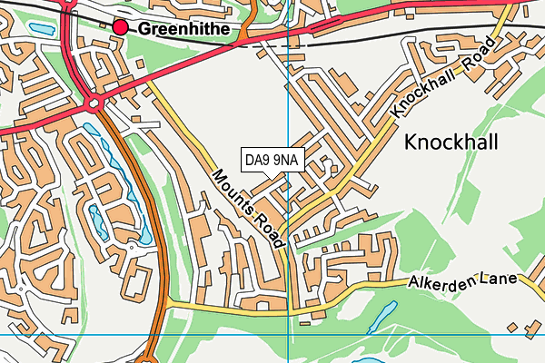 DA9 9NA map - OS VectorMap District (Ordnance Survey)