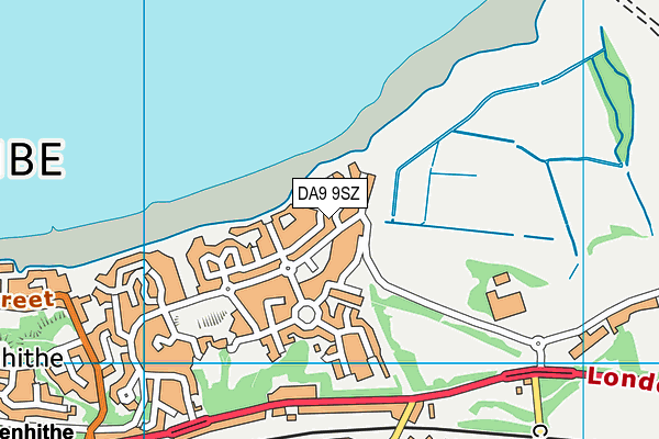 DA9 9SZ map - OS VectorMap District (Ordnance Survey)