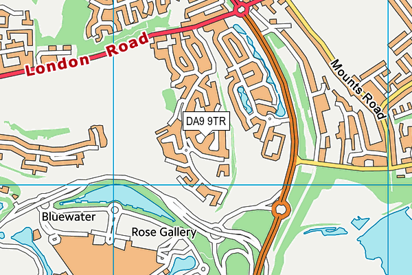 DA9 9TR map - OS VectorMap District (Ordnance Survey)