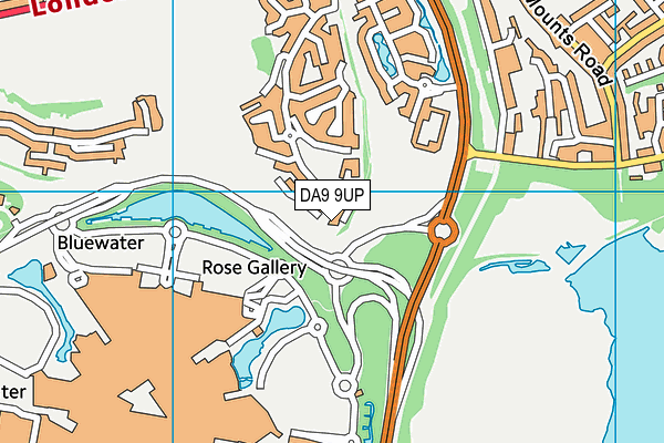 DA9 9UP map - OS VectorMap District (Ordnance Survey)