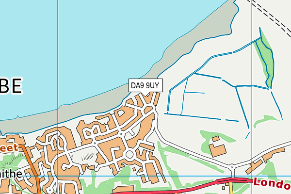 DA9 9UY map - OS VectorMap District (Ordnance Survey)