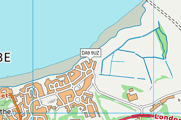 DA9 9UZ map - OS VectorMap District (Ordnance Survey)