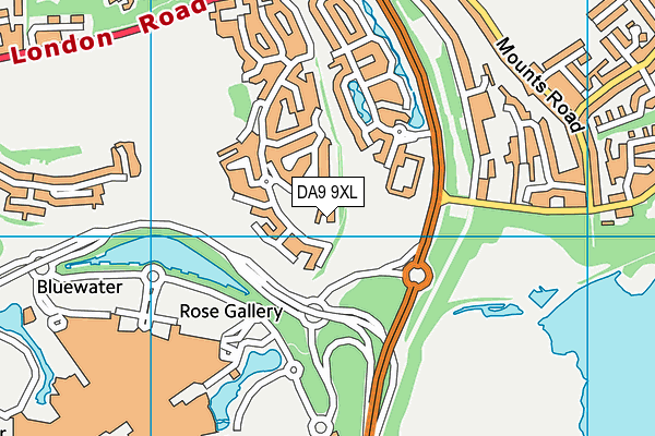 DA9 9XL map - OS VectorMap District (Ordnance Survey)