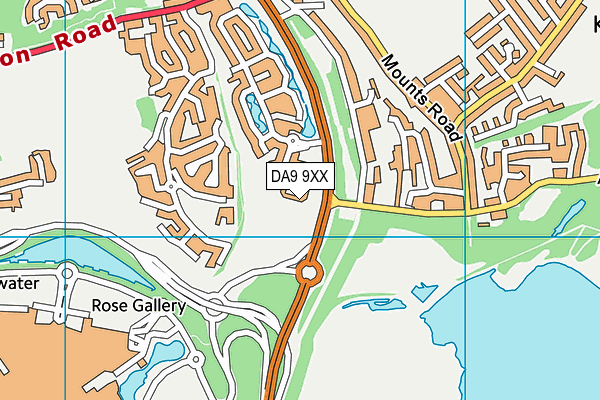 DA9 9XX map - OS VectorMap District (Ordnance Survey)