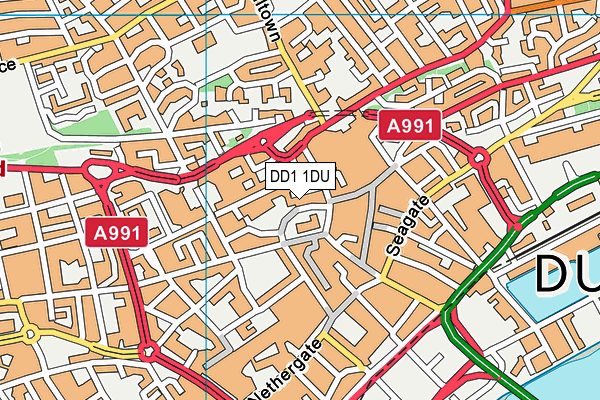 DD1 1DU map - OS VectorMap District (Ordnance Survey)