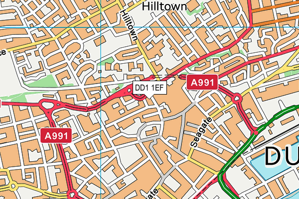 DD1 1EF map - OS VectorMap District (Ordnance Survey)