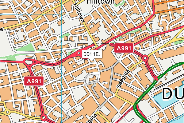 DD1 1EJ map - OS VectorMap District (Ordnance Survey)