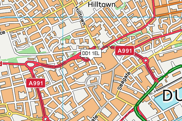 DD1 1EL map - OS VectorMap District (Ordnance Survey)