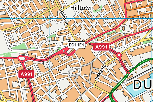 DD1 1EN map - OS VectorMap District (Ordnance Survey)