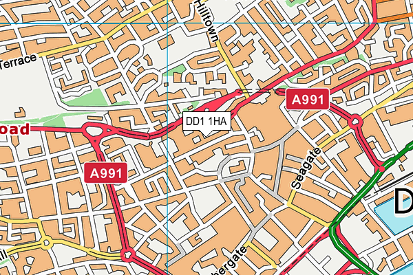 DD1 1HA map - OS VectorMap District (Ordnance Survey)