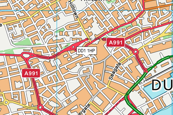 DD1 1HP map - OS VectorMap District (Ordnance Survey)