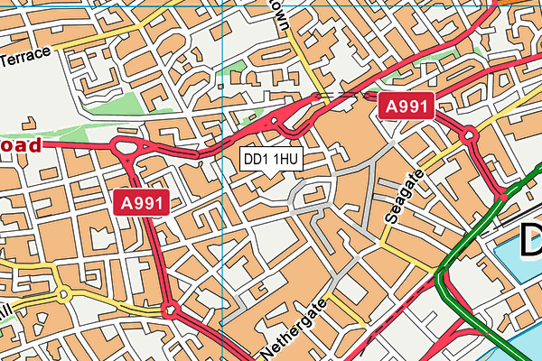 DD1 1HU map - OS VectorMap District (Ordnance Survey)